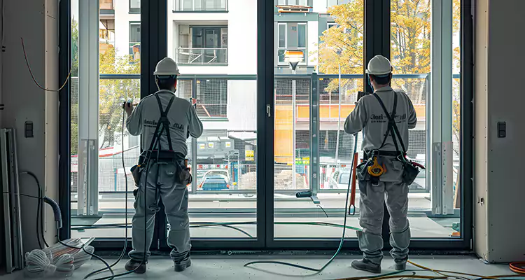 Patio Door Glass Replacement with Built-In Blinds in Temple Terrace, FL