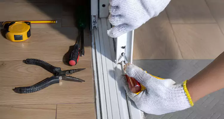 Backyard Sliding Door Track Repair in Temple Terrace, FL